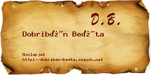 Dobribán Beáta névjegykártya